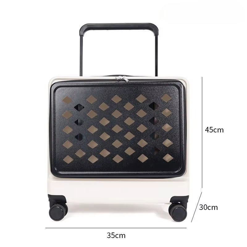 Portable Pet Bag Travel Cat Accessories Carrier Large Breathable Cat Small Dog Carrier Trolley Case Wheel Backpack Cats Products