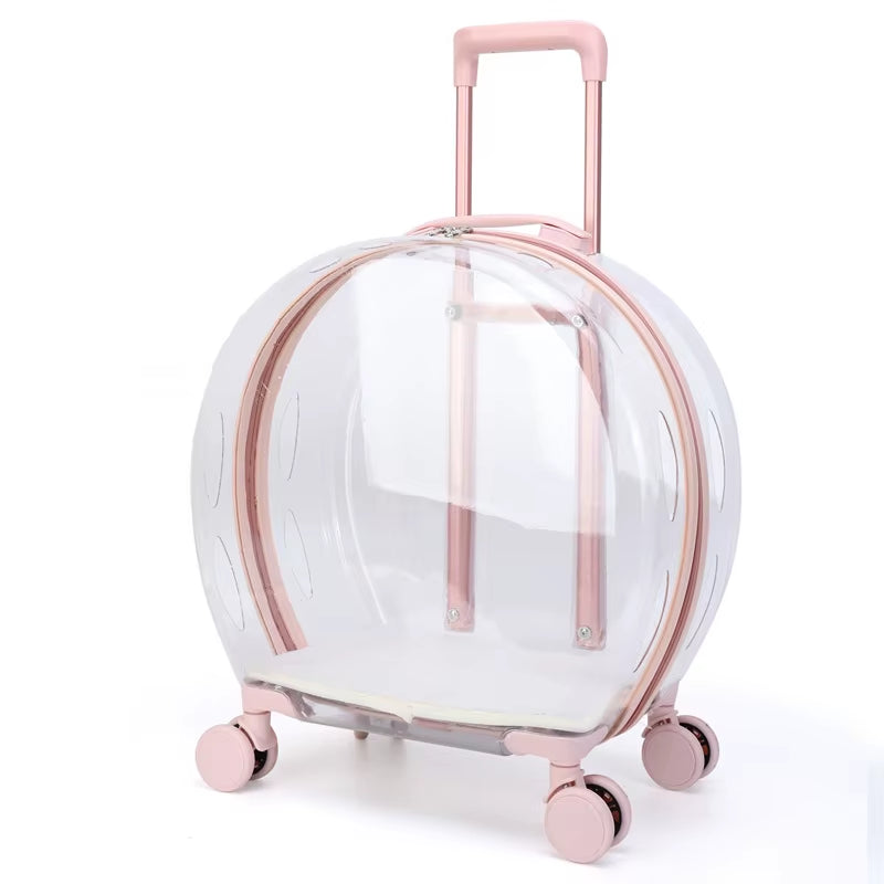 Pet Cat Dog Bag Trolley Box Transparent Breathable Portable Carriers Travel Bags Handheld Aircase for Dogs Cats Outgoing