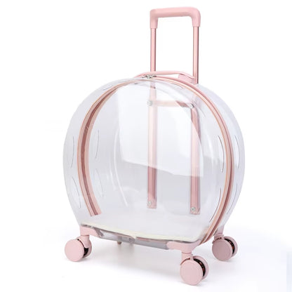 Pet Cat Dog Bag Trolley Box Transparent Breathable Portable Carriers Travel Bags Handheld Aircase for Dogs Cats Outgoing