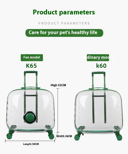 Luxury Cat Capsule Transparent Carry-On Luggage