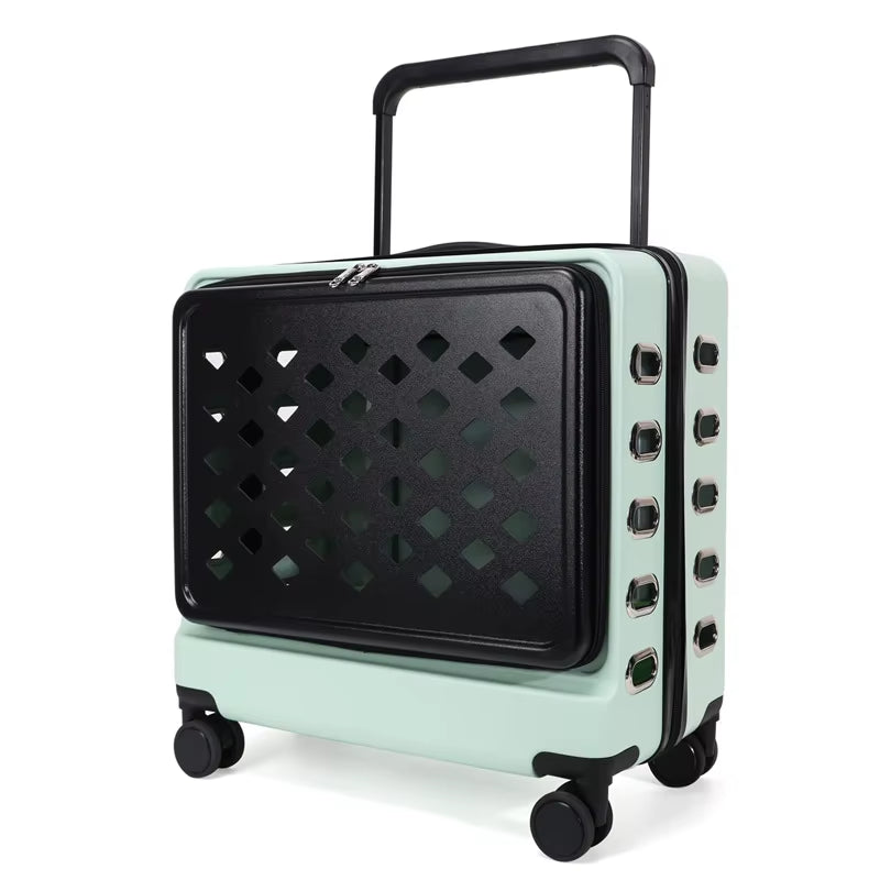 Portable Pet Bag Travel Cat Accessories Carrier Large Breathable Cat Small Dog Carrier Trolley Case Wheel Backpack Cats Products