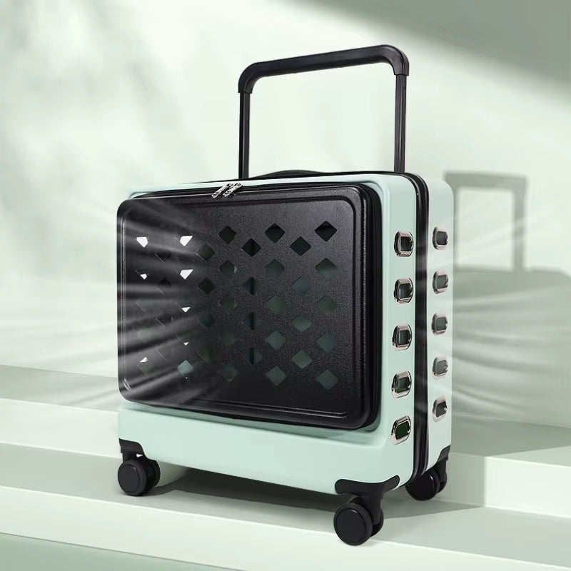 Portable Pet Bag Travel Cat Accessories Carrier Large Breathable Cat Small Dog Carrier Trolley Case Wheel Backpack Cats Products