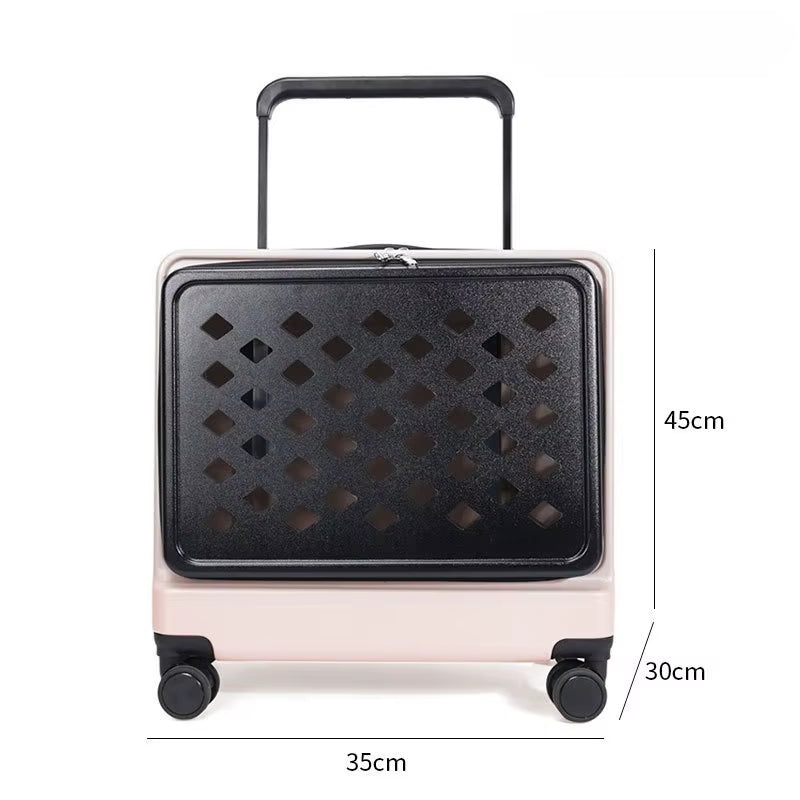 Portable Pet Bag Travel Cat Accessories Carrier Large Breathable Cat Small Dog Carrier Trolley Case Wheel Backpack Cats Products