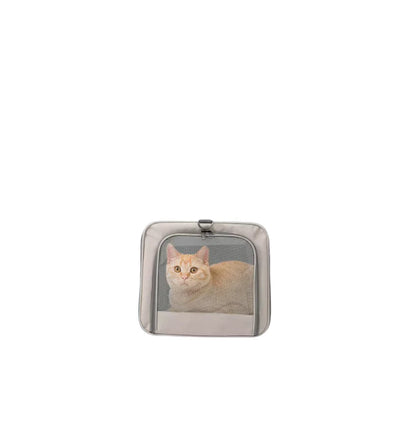 Cat Trolley Carrier for 2 Cats, Large Pet Transport Box with Wheels, Rolling Cat Carrier with Safety Belts, Foldable Travel Bag for Cats & Small Dogs, Airline-Friendly Design