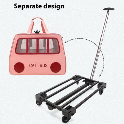 Cats Trolley Luggage Portable Foldable Can Hold Two Fat Cats