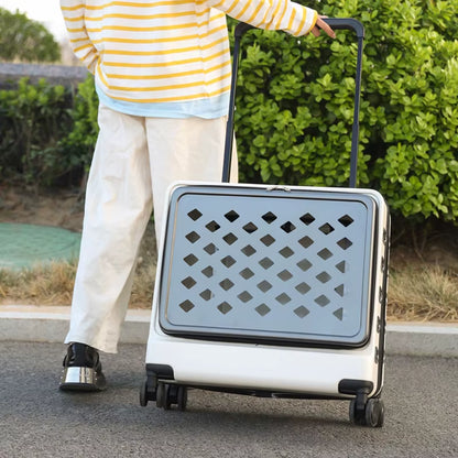 Portable Pet Bag Travel Cat Accessories Carrier Large Breathable Cat Small Dog Carrier Trolley Case Wheel Backpack Cats Products