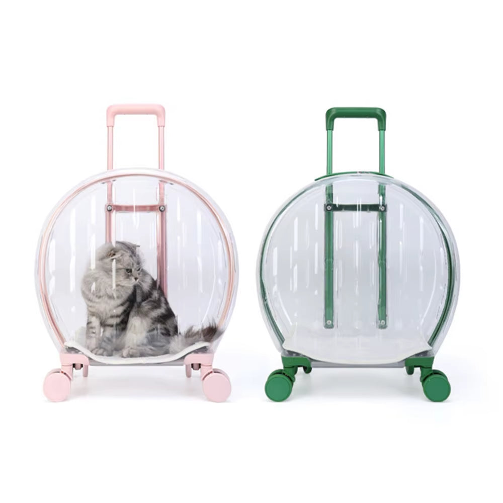Pet Cat Dog Bag Trolley Box Transparent Breathable Portable Carriers Travel Bags Handheld Aircase for Dogs Cats Outgoing