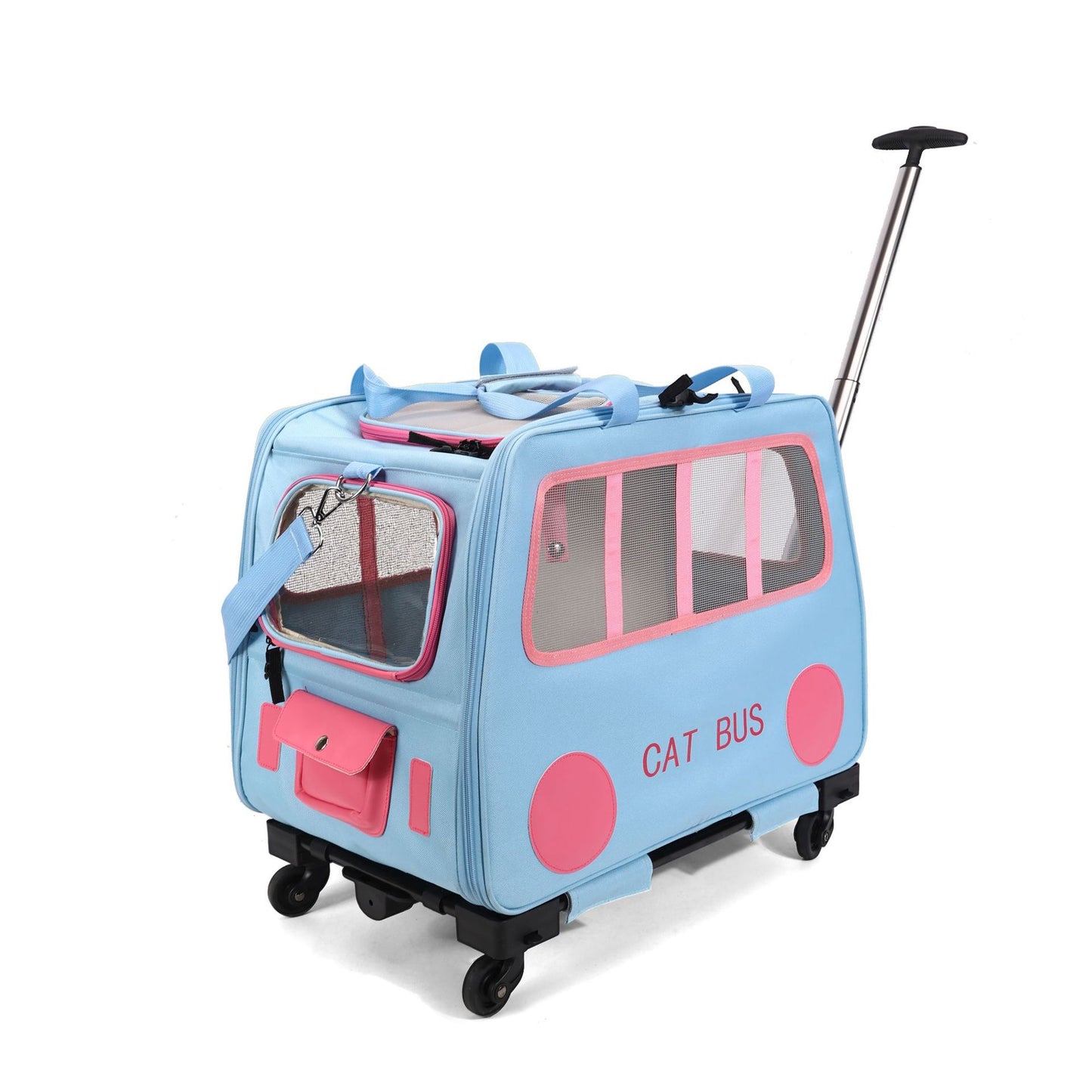Cats Trolley Luggage Portable Foldable Can Hold Two Fat Cats