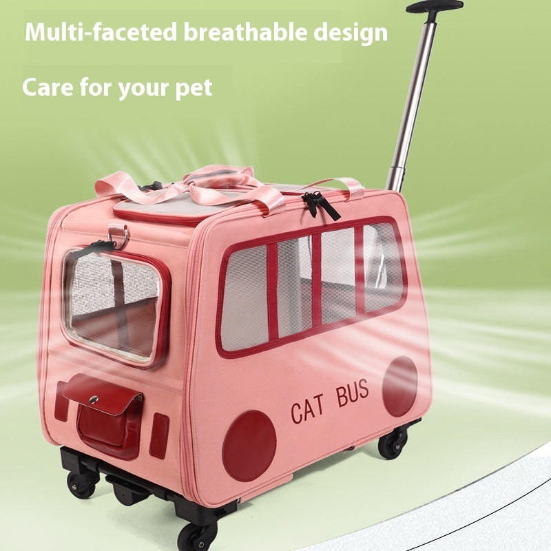 Cats Trolley Luggage Portable Foldable Can Hold Two Fat Cats