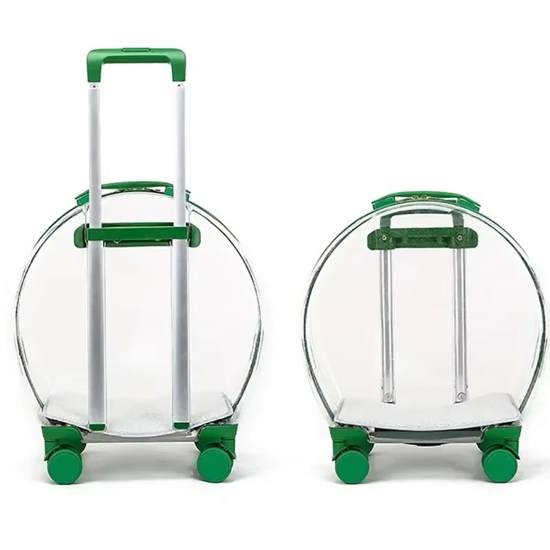 Puppy Move Trolley Cat Carriers Transparent Pet Backpack Animal Transportation and Goods for Travel Pet Supplies with Wheels